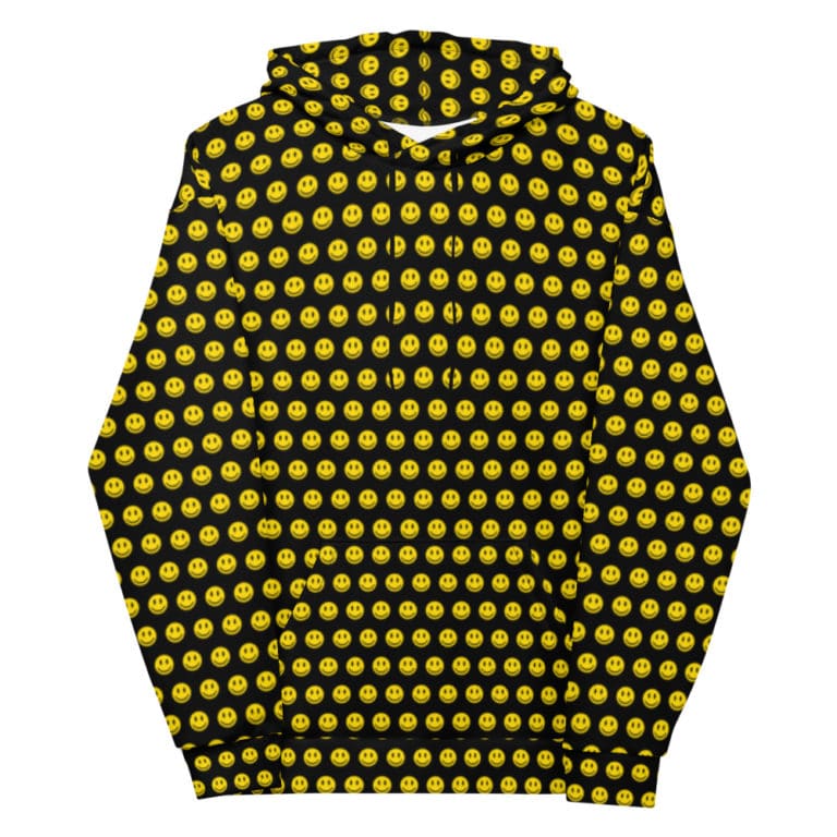 Smiley Face Raver Unisex Hoodie