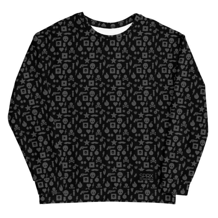 Stamp Repeat Grey Unisex Sweatshirt