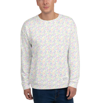male sweatshirt coloured stars on white