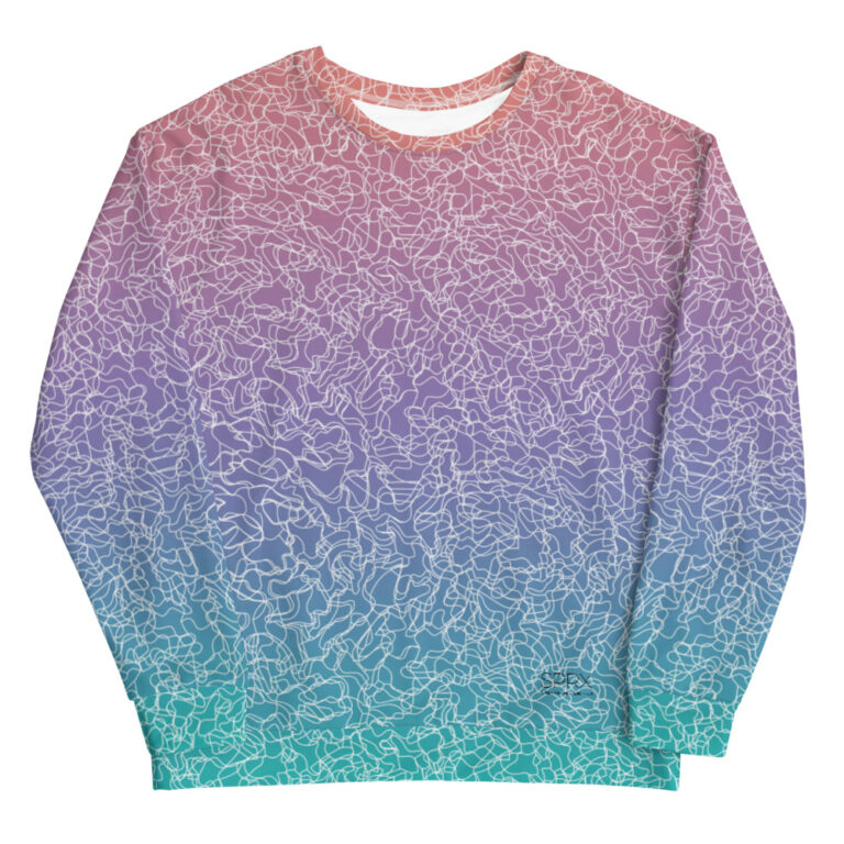 Squiggle Blue/Orange Fade Unisex Sweatshirt