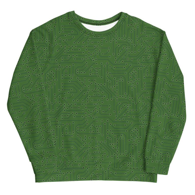 Electronic Connections Green Wires Unisex Sweatshirt
