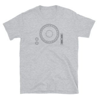 Grey CDJ DJ controls t-shirt
