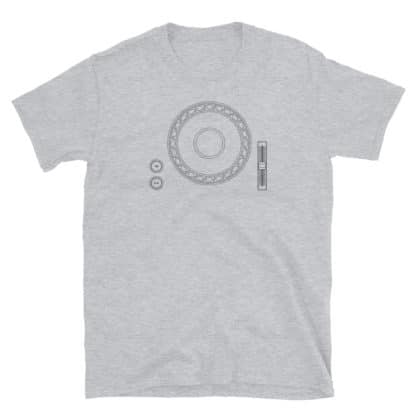 Grey CDJ DJ controls t-shirt